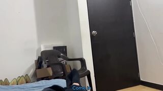 Fastened up and Blindfolded, My Roommate Bangs Me and My Boyfriend Nearly Catches Us