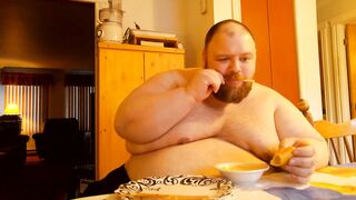 SSBHM Eating corndogs