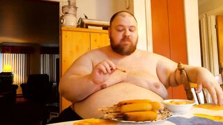 SSBHM Eating corndogs