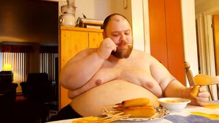 SSBHM Eating corndogs