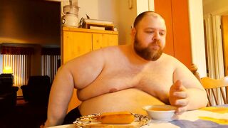 SSBHM Eating corndogs