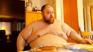 SSBHM Eating corndogs