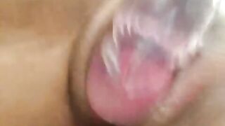 Intensive clitoris rubbing