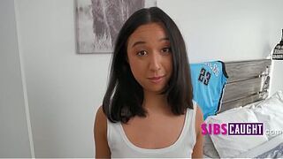 Stepsister Uses Stepmom’s Underclothing to Entice Stepbrother