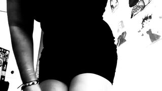 Silent Cinema and Ebony and White Vintage Angel Seducing U with Nylons, Costume and Heels
