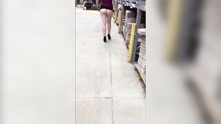 Concupiscent wife flashing and teasing in public