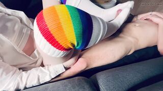 I Sockjob My Stepbrother with Lengthy Socks