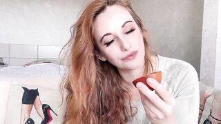 Palatable Orange Suck - Playful Tongue Tricks & Wet Mess!