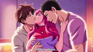 Step brother catches step sister banging with boyfriend and joins 'em Trio