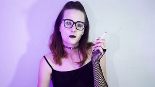 Alt Beauty Smokin' in Fishnets