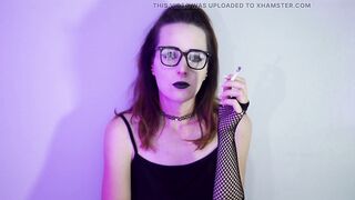 Alt Beauty Smokin' in Fishnets