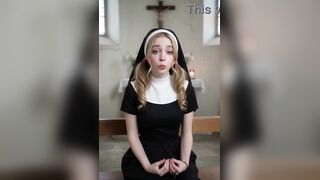 AI Dreams - Pure and virgin eighteen-year-old nun desires to have her 1st raunchy experience and lets me do soever I wanna her snatch and booty and cum in her throat, in Spanish
