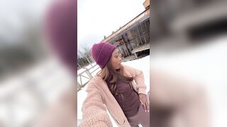 Blowjobs in the backyard! Large Penis Trans Beauty Vanniall Seduces Wood Hauler For Outdoor Oral-job & Hard Anal Pounding