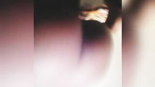 Black teen masturbates taut cunt cucumber screw