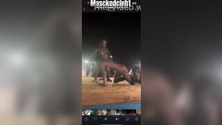 Afro Live public stage sex dwarf