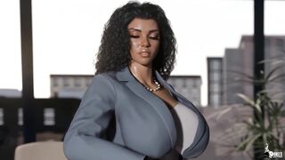 virginal Thick PAWG gets enticed by her trans boss