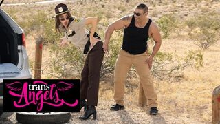 TRANS GALS - Draven Navarro Submits To Emma Rose By Kneeling Down & Giving Her A Sensational BJ