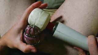 Cum for me if u can Locked in Chastity