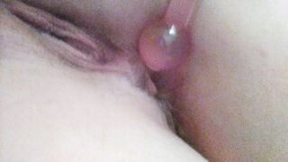 Playing with my anal beads