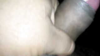 Jerking large wang