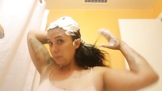 Shaving cream on face. A joy custom I did with real reaction