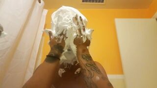 Shaving cream on face. A joy custom I did with real reaction