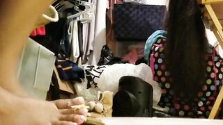 Giantess Undressed feet foot crushing stomping foot spaghetti noodles
