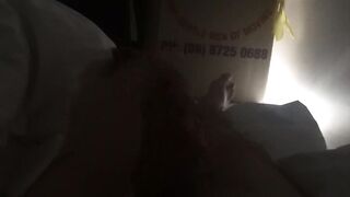 Early Morning jerking off my thick hirsute dong