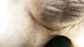 cucumber butt bang close up