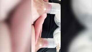 Pumping tits POV