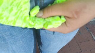 Pissing my Panties - Right outside my Front door