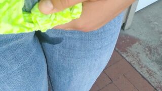 Pissing my Panties - Right outside my Front door