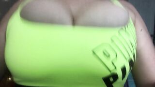 Bouncing Boobs Out Of Sports Brassiere
