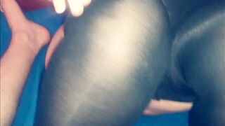 Kinky angel Mari wear and do footjob in nylons - MariLewdVi