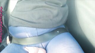 Blaue Feinstrumpfhose im Auto 1 ** FAN Movie 12 **