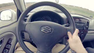 Spontaneous Unfathomable Blow Job whilst Driving a Car and Cum Play 60FPS