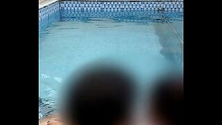 A Sexy Pair's Risky Pleasure in the Swimming Pool.