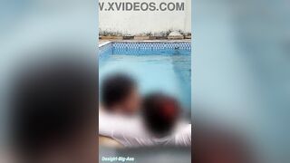 A Sexy Pair's Risky Pleasure in the Swimming Pool.