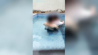 A Sexy Pair's Risky Pleasure in the Swimming Pool.