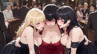 Comics Lesbo Three-some at a Intimate Party