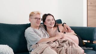 Step Sis Gives Her Step Brother a Secret Oral job Below the Blanket During the time that His Girlfriend Watches the Episode