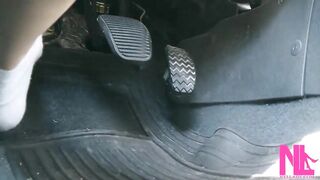 Driving and Pedal Pumping with My Exposed Feet