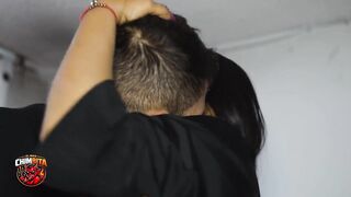 Older stepmom big beautiful woman corpulent has sex with her slender and tattooed stepson