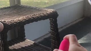 Masturbating for my neighbour. This guy kept trying not to see