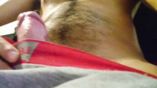 Rubbing my Ramrod I'm just waking up Close UP