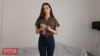 Liz Ocean - 99lbs - POV Creampie of Skinny and Slender Hungarian Brunette hair In Bodysuit