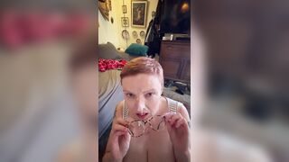 Redhead stepmom sucks step sons Monster Rod