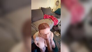 Redhead stepmom sucks step sons Monster Rod