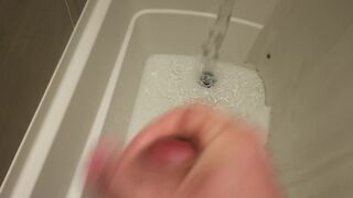 Wanking in a fresh shower....same result... ejaculation