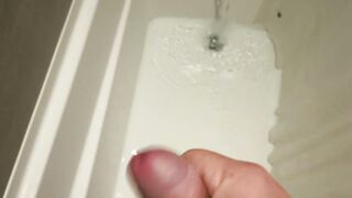 Wanking in a fresh shower....same result... ejaculation